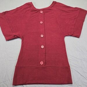 Rue21 Red Knit Pullover Cardigan Size Small USA